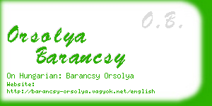 orsolya barancsy business card